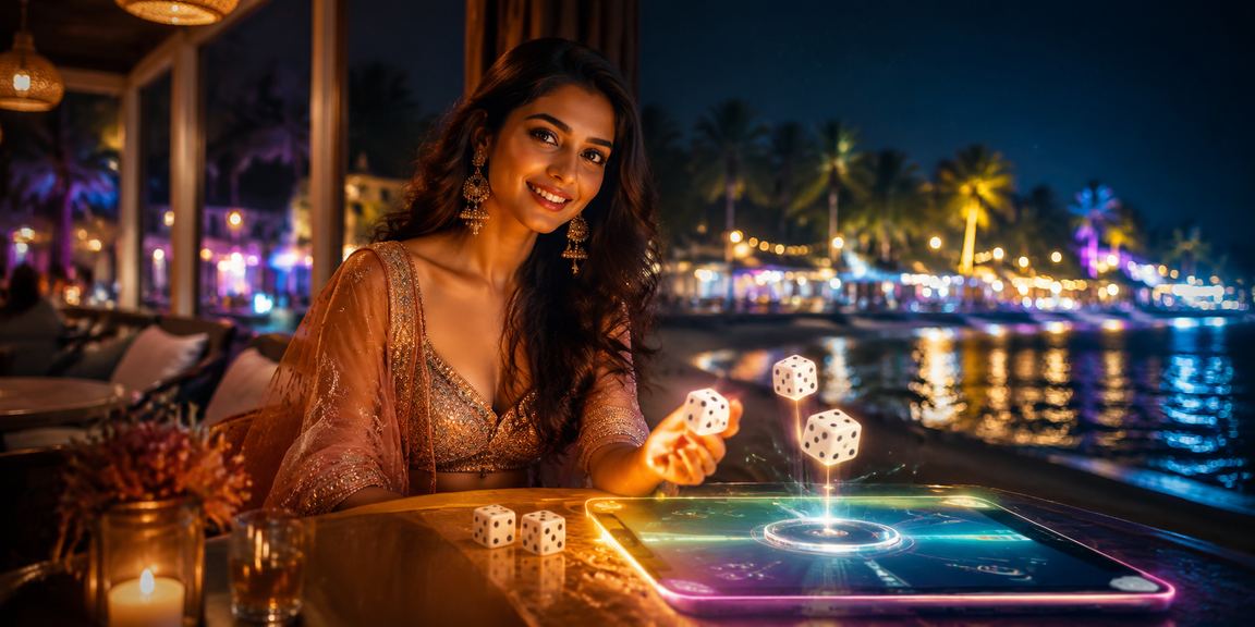 Players enjoying Teen Patti playing cards during a Bollywood-themed event